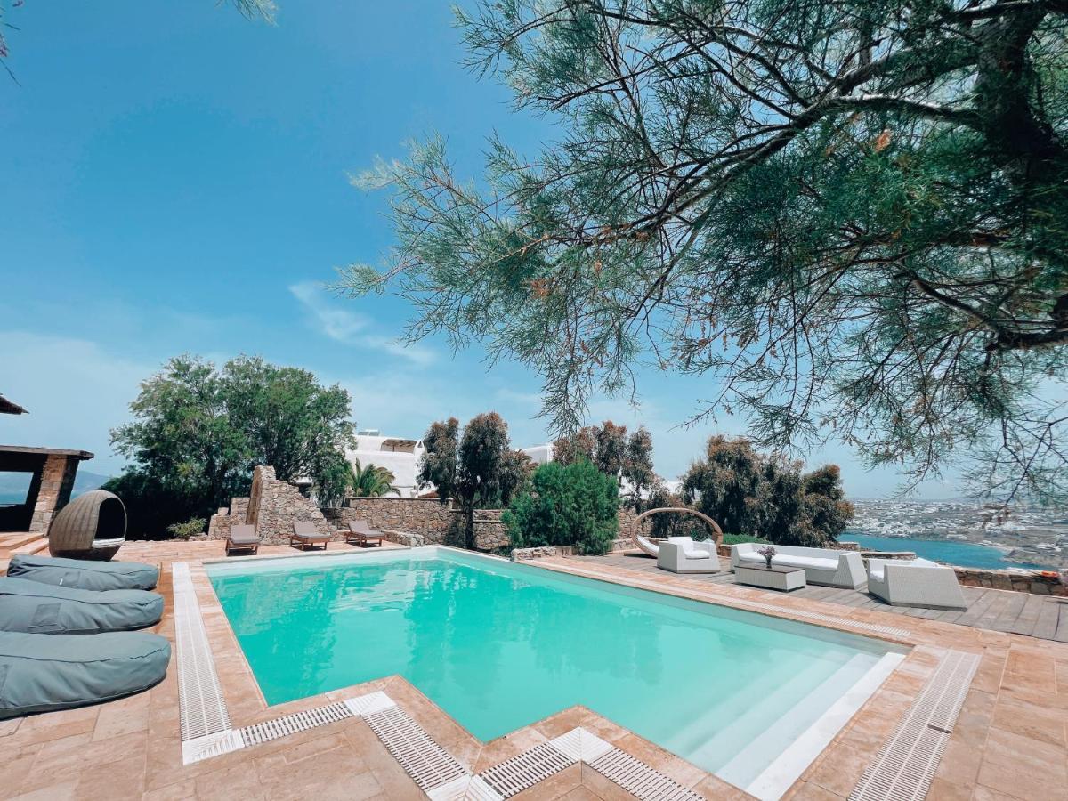 Dreamy Boho 5Bed Villa With Pool And Ocean View Mykonos Town 외부 사진
