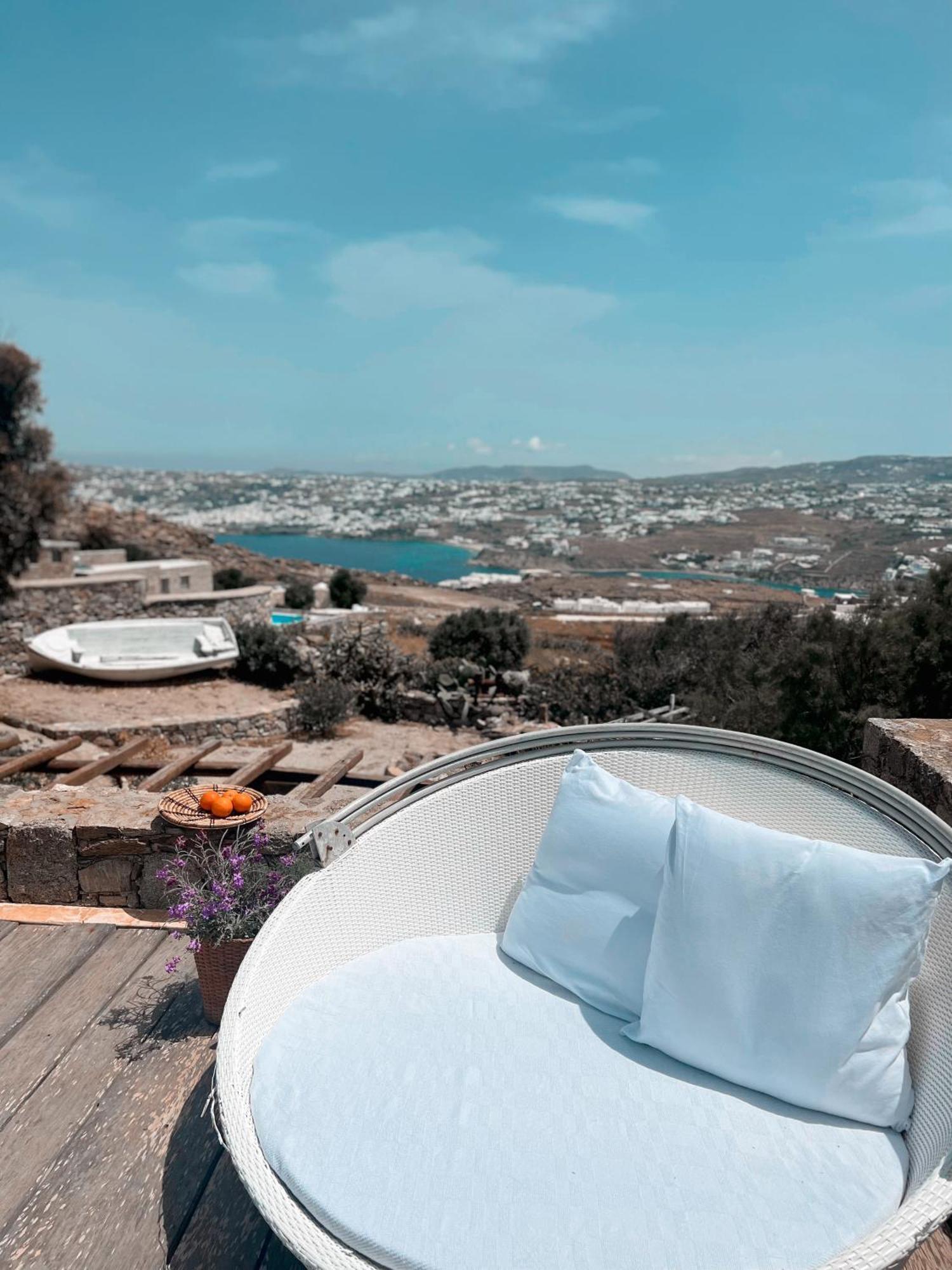 Dreamy Boho 5Bed Villa With Pool And Ocean View Mykonos Town 외부 사진